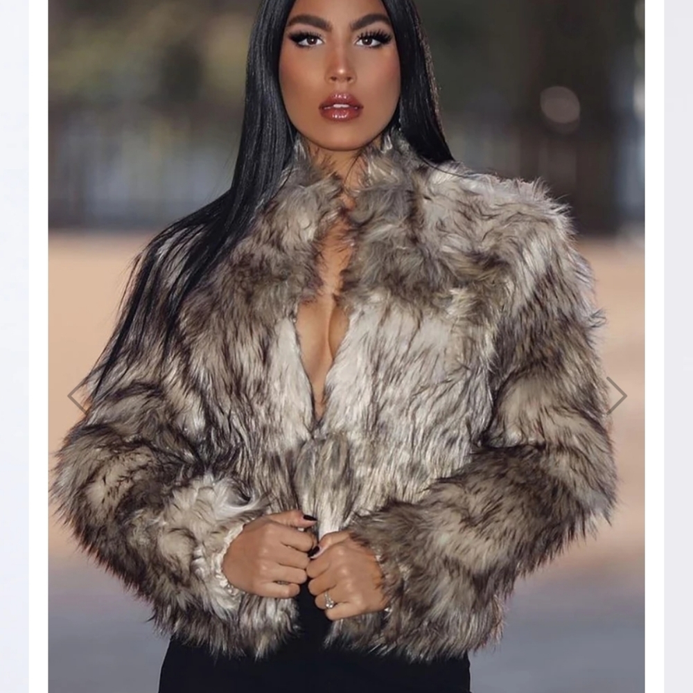 Faux fur jacket